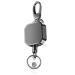 Haskoss Heavy Duty Metal Retractable Carabiner Belt Badge Reels Clip 28.3Inch Reinforced Steel Wire Cord