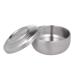 Healifty Shaving Bowl Shaving Soap Bowl with Lid for Shop Bathroom (Stainless Steel 11X11x6. 5Cm)