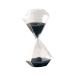 Bestonzon Diamond Sandwatch Decoration Hourly glass sand glass.Handwear made of glass 5 minutes sand-timer decorative hourglass kitchen clock crystal sand liquid glass with high borosilize content rotating black medium