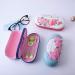 Haodou Flower Pattern Contact Lens Container - 2-in-1 Portable Glasses Case with Tweezers & Applicator for Home & Travel (Lila) - Buy Online on GoSupps.com