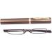 KoKoBin Mini Slim Reading Glasses (+1.50) - Unisex Spring Hinge Metal Visual Aid with Case - Brown - Buy Online on GoSupps.com