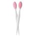 Silicone Lip Brush Double Sided Nose Scrubber Soft Manual Blackhead Cleaner Pink 2PCS exfoliating lip brush