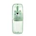 AuclopVZZ toothbrushes and toothpaste cups with a large capacity - removable portable and smooth line compartment thickened durable practical green bear