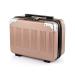 Lzttyee Small Hard Shell Cosmetic Case Travel Hand Luggage Portable Carrying Makeup Case Suitcase Rose gold