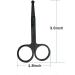 Stainless Steel Nose Hair Scissors - Trim Facial, Ear, Eyebrow Hair (Black) - Buy Online on GoSupps.com
