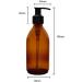 Avalon Amber Glass Bottles 250ml 8oz Soap Dispenser with Black Pumps (BPA-Free) Lotion Pump/Soap Dispensers Reusable Refillable Eco Friendly Sustainable Living/Gift - Pack of 2 - Buy Online on GoSupps.com
