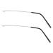 Healeeved 1 pair of spare parts for glasses replacement glasses frame Brillen repair set Brille parts Exchange of the glasses brake brilliant glasses Arms Arms Legs Glasses Brown Frances Metal Temple Silver 13.20x0.30cm