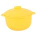 Frcolor wax melting silicone shell wax melting warmer cosmetic shell waxliner for face and body bowl for skin care pot lids made of silicone pebble angel portable child 13.5x11.5cm yellow