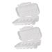 ABOOFAN 2pcs Anti-Collision Damage Chicken Containers for Fridge Pantry Egg Bins for Fridge Food re-usable Grey 30X11X6.5CM