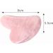 Natural Pink Crystal Jade Face Eye Neck Beauty Massager Heart Shaped Jade Massager  - Buy Online on GoSupps.com