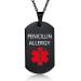 Stainless Steel Medical Alert Necklace For Men Best Free Engraved Medical Id Emergency Health Tag Jewelry for Women