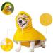 Luccalily Small Yellow Dog Raincoat with Hood | Waterproof Reflective Jacket for Small to Medium Dogs | Adjustable Belly Strap and Lightweight Poncho with Storage Bag - Buy Online on GoSupps.com