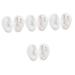 Healeved 4 Pairs Artificial Ears lab Ear Simulation Ear Mold Jewelry Fake Ear Model Acupuncture Model Acupuncture Ear Model Ear Display Science Kid Tools Pillar Body Child White