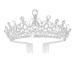 Sibba Tiara Crown Rhinestone Crystal Crown Comb for Bridal Wedding Princess Headwear Hair Accessories Birthday Party Carnival Prom Holiday Celebration Girl Bridesmaid Heart Crown (Silver)