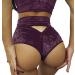 BZB Women's High Waist Booty Yoga Shorts Pole Dance Hot Pants Sexy Gym Workout Active Butt Lifting Running Bottoms Purple-1 X-Small