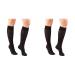 Truform Compression Socks 15-20 mmHg Women's Dress Socks Knee High Over Calf Length Black Cable Knit X-Large (Pack of 2)