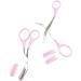 2 pieces of portable eyebrow trimmers made of stainless steel for eyebrows scissors comb for women and girls eyebrow removal tools
