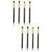 Healeved 8 Pcs Eye Make-up Brush Kit Eyeshadow Brushes Professional Eyebrow Brushes Highlighter Brushes mediumx2pcs Black+goldx2pcs