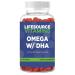 LifeSource Vitamins Omega 3 6 9 w/DHA - 60 Gummies - 100% Plant Based - Vegetarian - Kids Teens and Adults