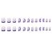 YoYoee Short Square Blue Swirl French False Nails - 24PCS Glossy Acrylic Full Cover Fake Nails for Women and Girls - Buy Online on GoSupps.com