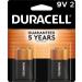Duracell Coppertop 9V Battery Long-lasting Alkaline Power 2 Count Pack for Household & Office Devices - Buy Online on GoSupps.com