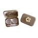 Kchycv Milk Tea Frosted Lens Case contact lens container portable travel set for women storage container for colored contact lenses (color: coffee flower)
