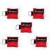 5x AMBU LifeKey keychain ventilation mask in red