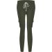 BOXIACEY Women's Solid Color Workout Leggings with Drawstring Waist and Pockets - Army Green - Buy Online on GoSupps.com