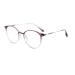 Fashionable oversized round reading glasses for women flexible TR computer readers with blue light blocking anti-eyes fatigue glasses 3.5x violet