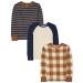 The Children's Place Boys' 3 Pack Long Sleeve Thermal T-Shirt 3-Pack X-Large Nvy/Brwn Multi
