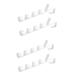 Cabilock 4 Pcs Towel Hooks Hanging Rack Multifunction Door Hanger 2pcsx2pcs Whitex2pcs