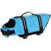 Dog life jacket swimming safety coat swimming vest lifeguard with handle for small dog puppies Big dog (blue bones XS) XS blue bone
