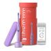 hum by Colgate Smart Electric Toothbrush Kit, Rechargeable Sonic Toothbrush with Travel Case, Purple Original (1 Refill Head) Purple