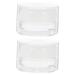 French silicone-nail stamp: 2 pieces clear silicone stamping jelly with cap DIY French tip nail art stamping tool for home nail salon white