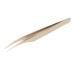 Stainless Steel Eyelash Tweezers Pearl Golden Lash Extension Tweezers Eyelash Extension Tweezers (Slightly Curved Tweezers)