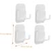 Buy Housoutil 4-Piece Hook Insert Holder Set Waterproof Bathroom Razor Hangers for Easy Drying | Sticky Wall Mount Toilet Accessories White - Buy Online on GoSupps.com