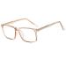 Parwana Robust reading glasses anti-blue light computer readers anti-UV flat light lights presbyopia glasses for women (Color: Brown Size: +250) +250 Brown