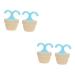 Lurrose 4 pieces roller ball massage device Manual massage devices acupressure foot roller roller massage device roll out muscle roller stick manual roller hand roller scroll wheel sewing base pp 6.5x5cmx2stk