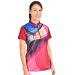 SAVALINO Women's Bowling Sublimation Printed Jersey, Material Wicks Sweat & Dries Fast, Size S-5XL Maroon