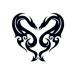 Kanji Yin Yang Dragon Black Temporary Tattoos Set - Pack of 10 - Buy Online on GoSupps.com