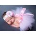 Matissa Newborn Baby Tutu Skirt & Headdress Flower Set - Light Pink - Buy Online on GoSupps.com