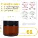 2 oz Amber Glass Jars 15 Pack - Refillable Cosmetic Containers with Inner Liners and Black Lids for Lotion, Ointments, Makeup, Slime, and Travel - Buy Online on GoSupps.com