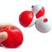 50Pcs 1 Inch Red and White Snap-on Round Fishing Bobbers for Fishing - Hard ABS Bobber Floats - Bobs Fishing Party Decorations - Buy Online on GoSupps.com