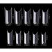500 Pieces Extra Long Square C Curve Pre Pinched False Nail Tips Extensions CLEAR Half Well Half Cover Acrylic False Nails Tips- Professional Salon & Home Use - Buy Online on GoSupps.com