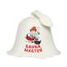 Sauna hat made of 100% wool felt embroidered to protect the head from heat