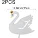 Swan Cake Topper Diy Acrylic Crown Cupcake Topper for Birthday Wedding Party Cake Decorations White - Buy Online on GoSupps.com