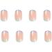 24pcs French Blue Tip False Nails - Removable Press-on Nail Set for Women & Girls | Nail Art Accessories - 0252Y91 - Buy Online on GoSupps.com