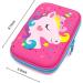 Pencil Case for Girls  3D Cute EVA Unicorn Pen Pouch Stationery Box Anti-Shock Large Capacity Multi-Compartment for School with 4 unicorn pens Unicorn2 pink - Buy Online on GoSupps.com
