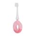 Toothbrush Tooth Brush Teeth Cleaning Brush Pink Head Manual Travel 1 Count (Pack of 1) Pink