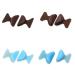 Nose Pads for Eyeglasses Soft Silicone Nose Pads Self Buckle Non-Slip Soft Foam 4 Pairs Brown & Blue